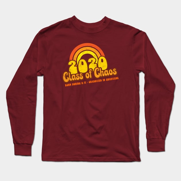 2020 Class of Chaos - Retro Rainbow Long Sleeve T-Shirt by Jitterfly